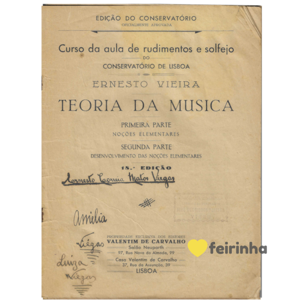 Teoria da Música - Ernesto Vieira - Curso da aula de rudimentos e solfejo do Conservatório de Lisboa