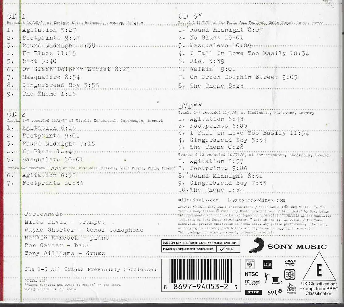 Miles Davis Quintet Live in Europe 1967, The Bootleg Series Vol.1 - 3 CDs, 1DVD - Image 2